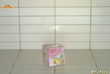 Коробочка с зефиром розовая с надписью marshmallow