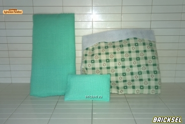 Постельное белье (матрац, подушка, одеяло) для кровати бирюзовое