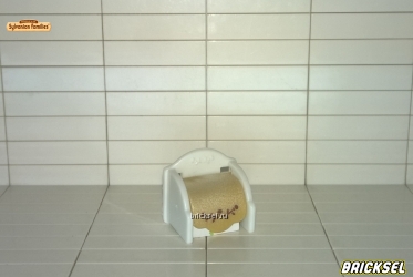 Держатель туалетной бумаги белый с золотистой крышкой