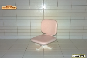 Кресло медицинское розовое на белой ножке