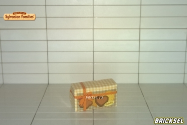 Упаковка для печенья в желтую клетку с оранжевым бантом