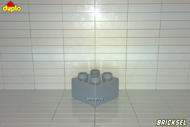 Кубик LEGO DUPLO 2х2 серый