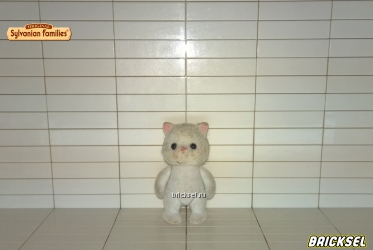 Фигурка кошка (котенок) малыш бело-серый